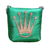 New! One-Of-A-Kind! Rolex Crown inspired, Metallic leather Mallet Putter Headcover