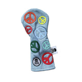 New! Limited Edition! The RMG Denim Dancing Peace Signs Fairway Wood Headcover!