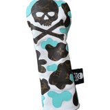 New! One-Of-A-Kind! Patchwork, Upcycled Louis Vuitton Skull & Bones Camo Fairway Wood Headcover